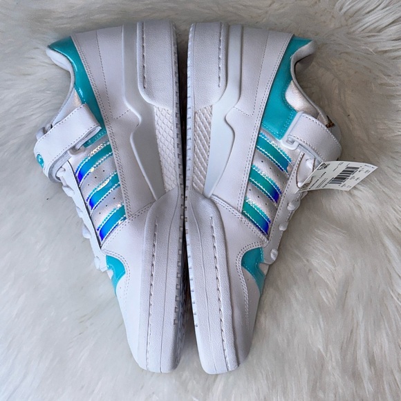 New Adidas Forum Low Cloud White Pulse Aqua GX3398 Men's Sneakers Shoes SIZE 11 - Picture 6 of 16